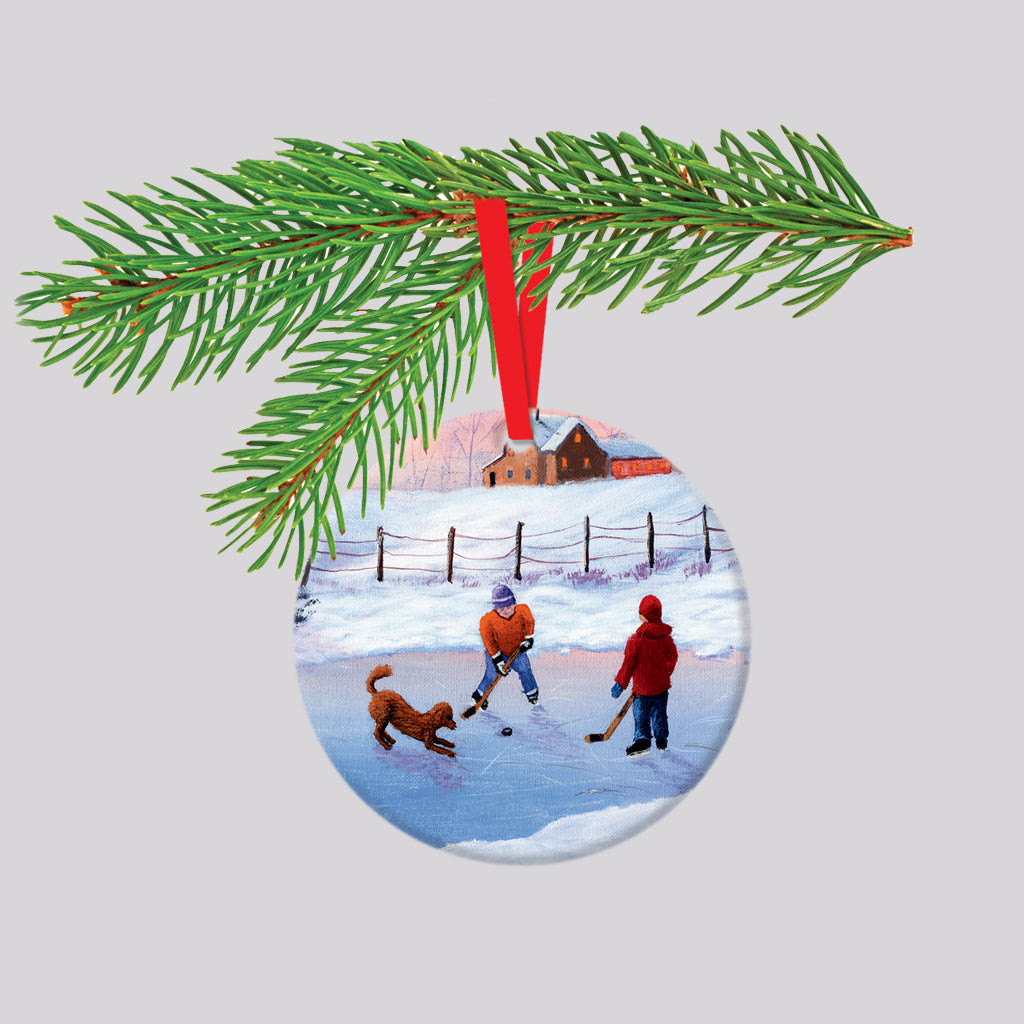 Ceramic Keepsake Ornaments </br> Pass the Puck </br> By Shane Lynch