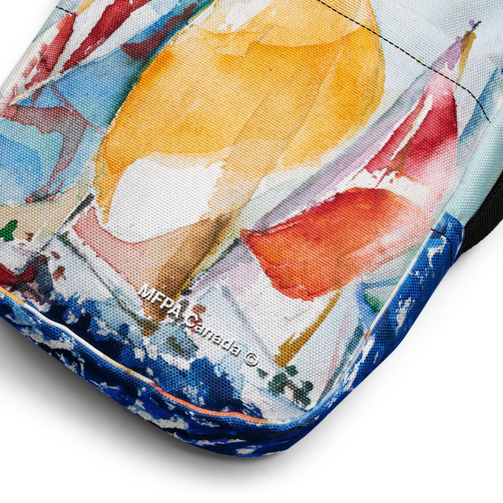 Utility crossbody bag <br> Spinnakers <br> by Tuck Chong Kok