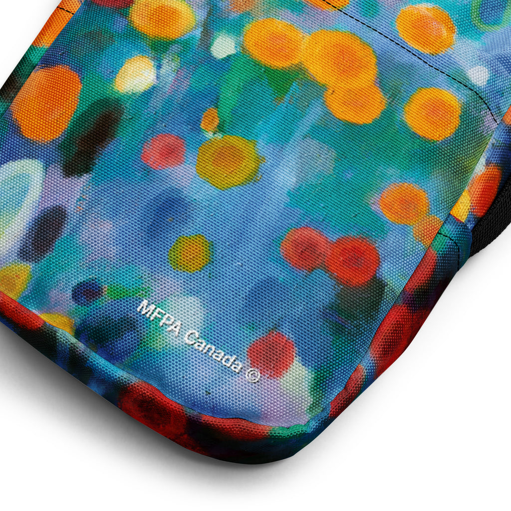 Utility crossbody bag <br> Floral Drifts <br> by Kun-Shan Hsieh
