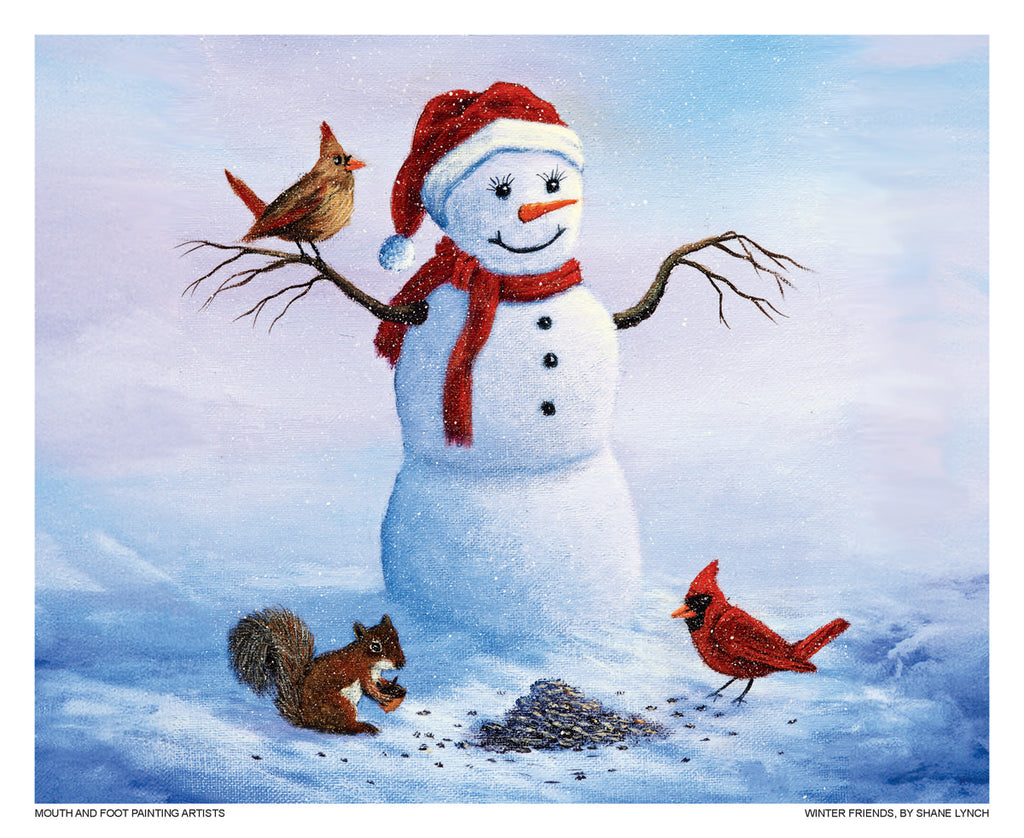 2025-12 Print of December- WINTER FRIENDS