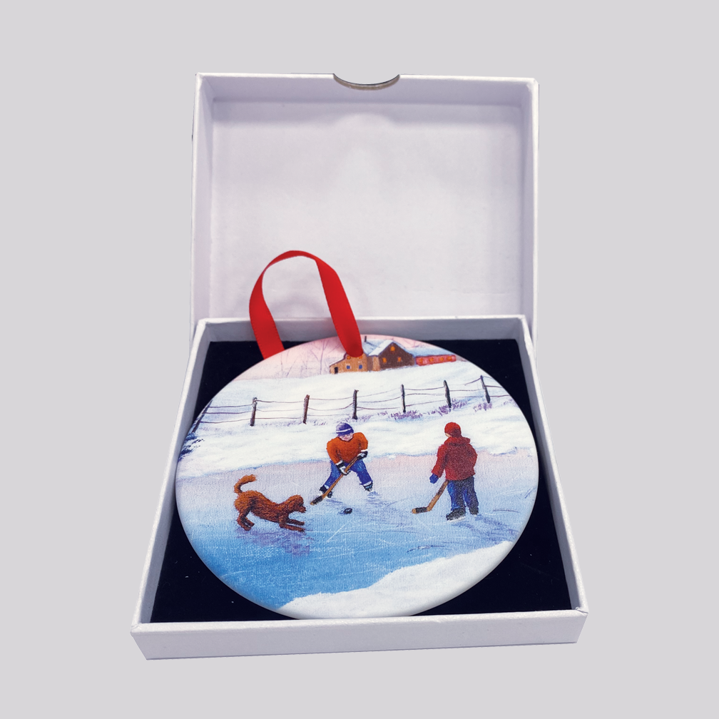 Ceramic Keepsake Ornaments </br> Pass the Puck </br> By Shane Lynch