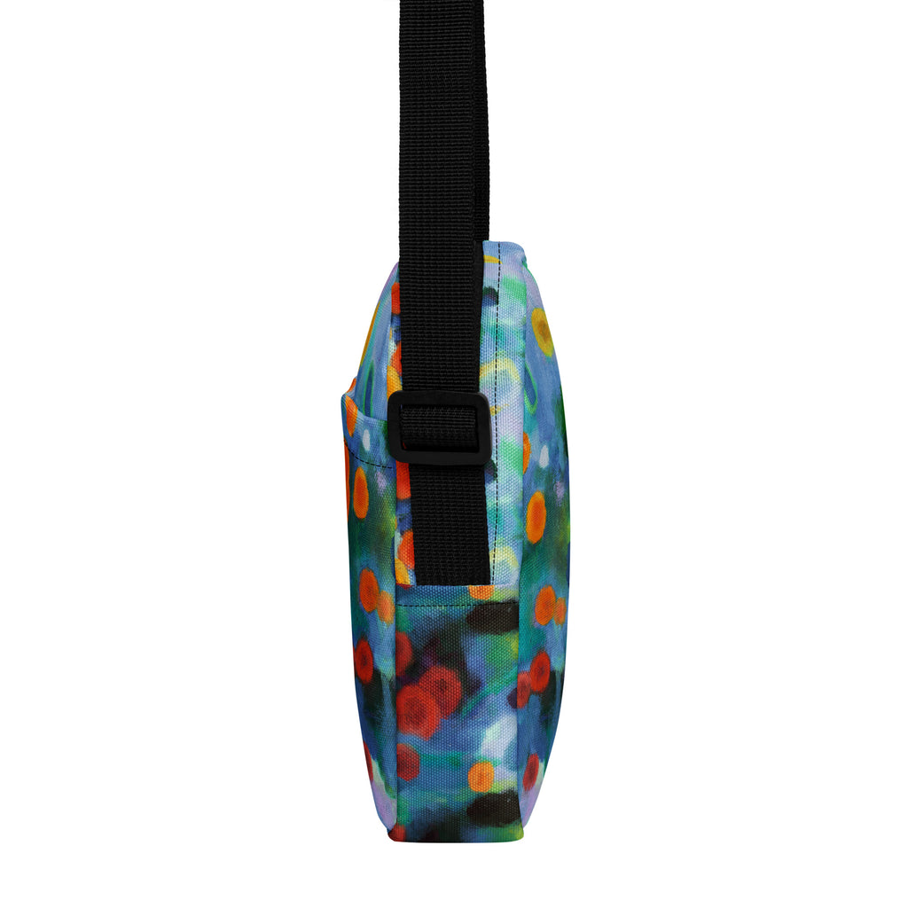 Utility crossbody bag <br> Floral Drifts <br> by Kun-Shan Hsieh